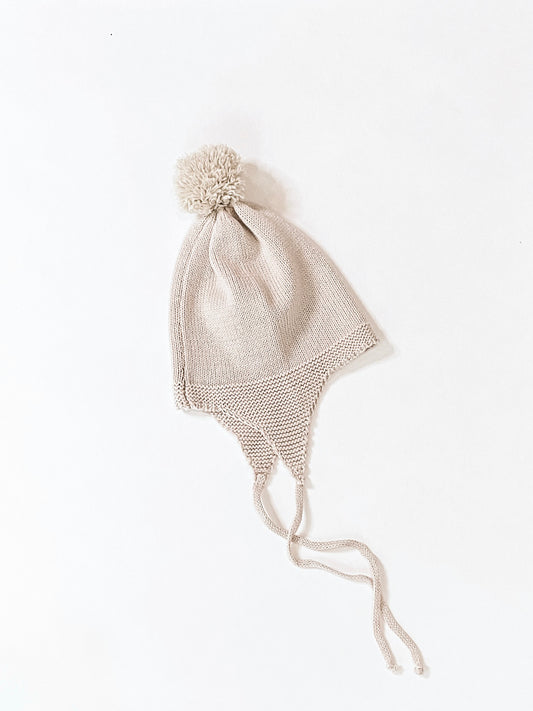 Cotton-Knit Newborn Bonnet